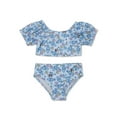thumbnail image 1 of Bluey Toddler Girl Puff Sleeve Swimsuit, 2-Piece Set, Sizes 12M-5T, 1 of 3