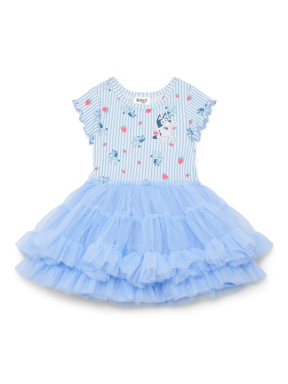 Toddler Girls Graphic Tutu Dress with Short Sleeves, Sizes 12M-5T