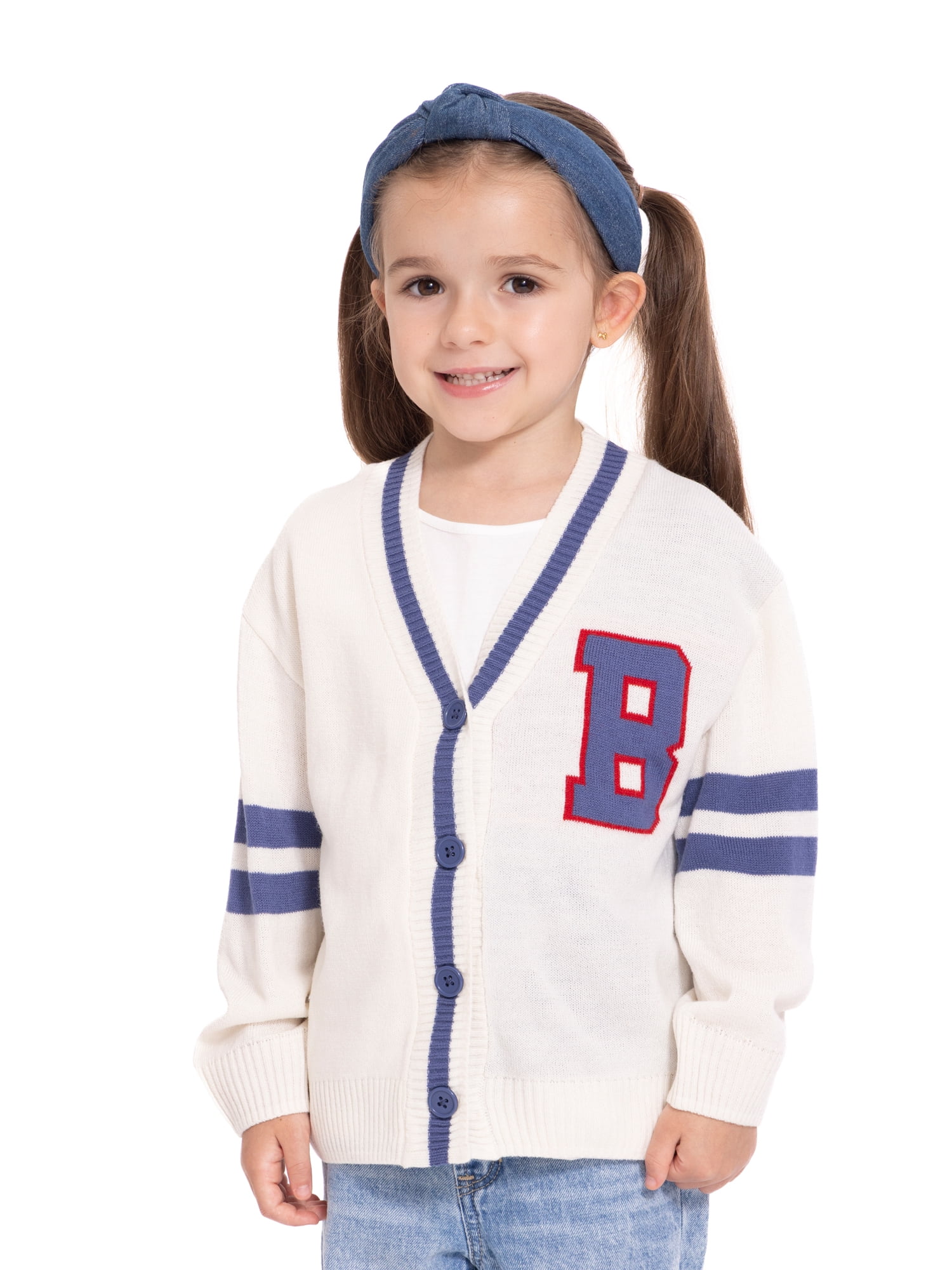 Bluey Toddler Girls Button Down Cardigan with Long Sleeves, Sizes 12M-5T