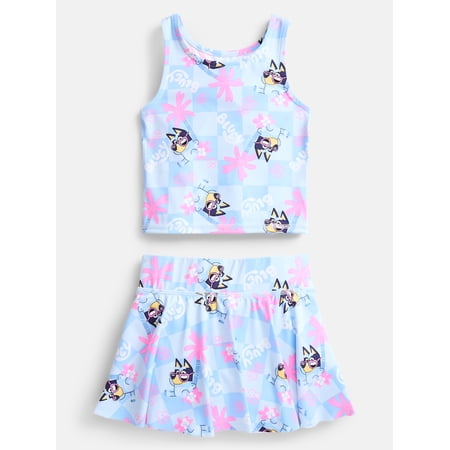 Bluey Toddler Girls' Active Tank Top and Skort Set, 2-Piece, Sizes 12M-5T