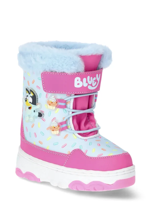 Toddler Girls Bluey and Bingo Snow Boots