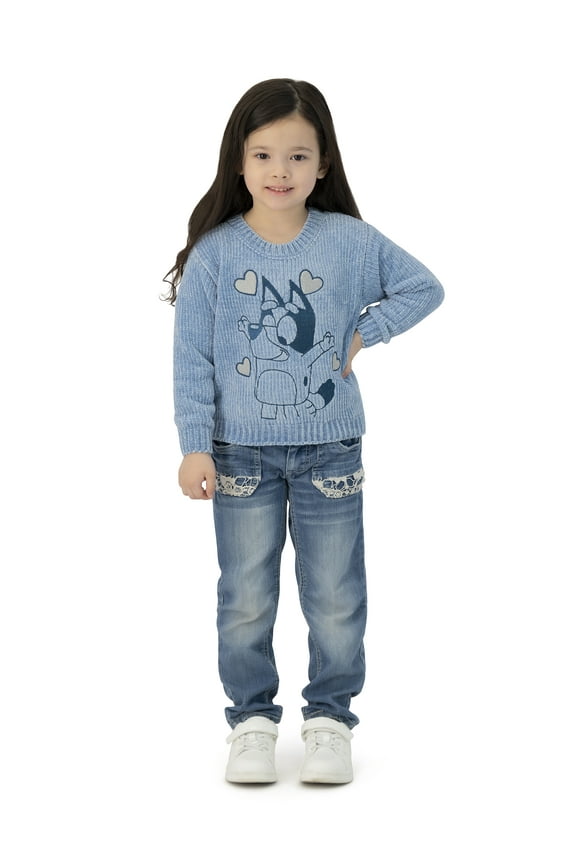 Toddler Girls Chenille Sweater, Sizes 12 Months - 5T
