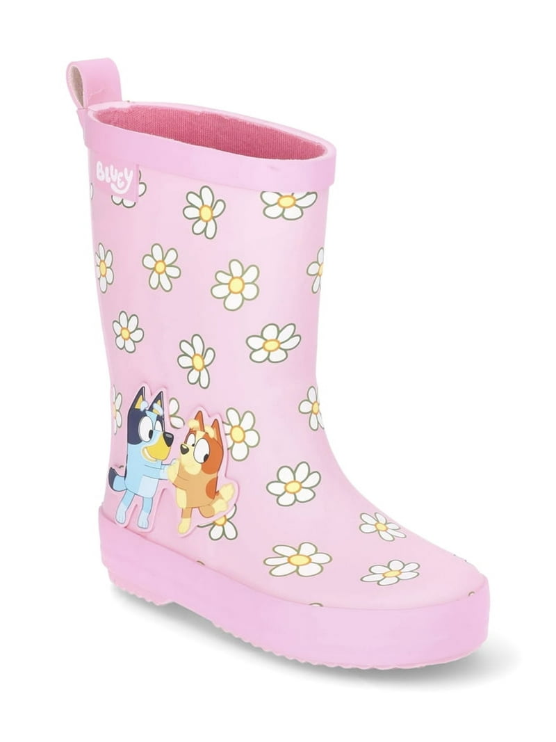 Bluey Toddler Girls Flower Rain Boots