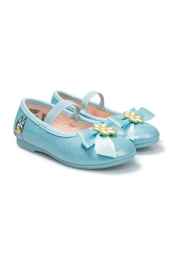 Toddler Girls Glitter Bow Ballet Flats