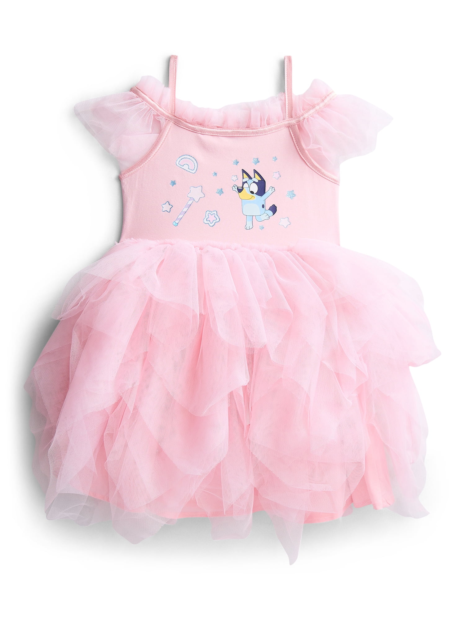Bluey Baby and Toddler Girls Glitter Tutu Dress, Sizes 0/3M-5T