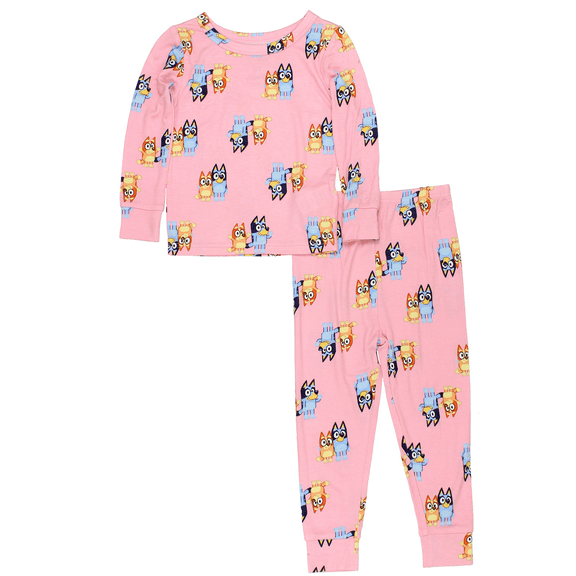 Bluey Toddler Girls Long Sleeve Viscose Pajama Set QF170TLL