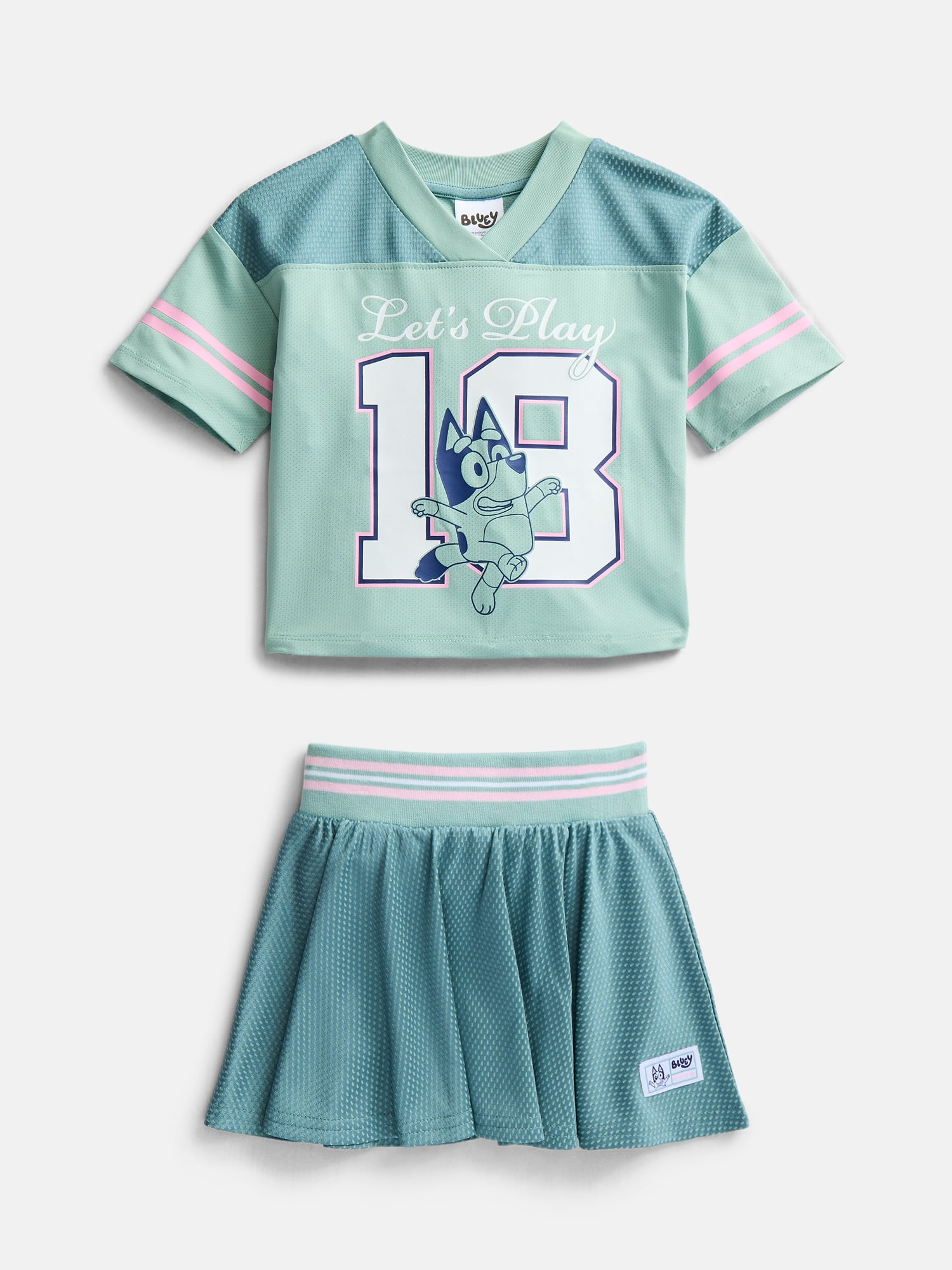 Bluey Toddler Girls Graphic Jersey and Skirt Set, 2 Piece, Sizes 12M-5T