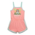 thumbnail image 1 of Bluey Toddler Girls' Sleeveless Graphic Romper, Sizes 12M-5T, 1 of 3
