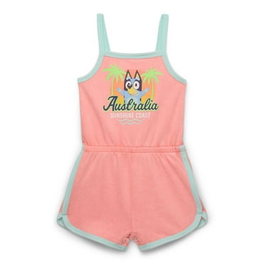 Bluey Toddler Girls' Sleeveless Graphic Romper, Sizes 12M-5T