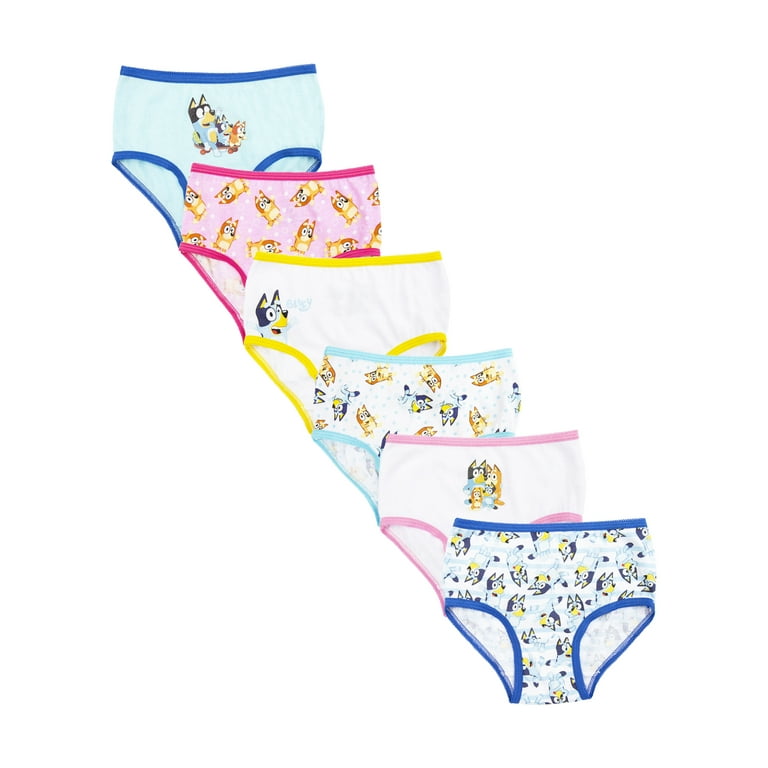Bluey Toddler Girls Underwear, 6-Pack, Sizes 2T-4T 