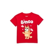 Bluey Toddler Girls Valentine’s Day Graphic Tee, Sizes 12M-5T