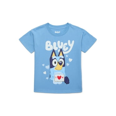 Bluey Toddler Girls Valentine’s Day Graphic Tee, Sizes 12M-5T