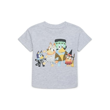 Bluey Toddler Halloween Graphic Tee with Short Sleeves, Sizes 12M-5T