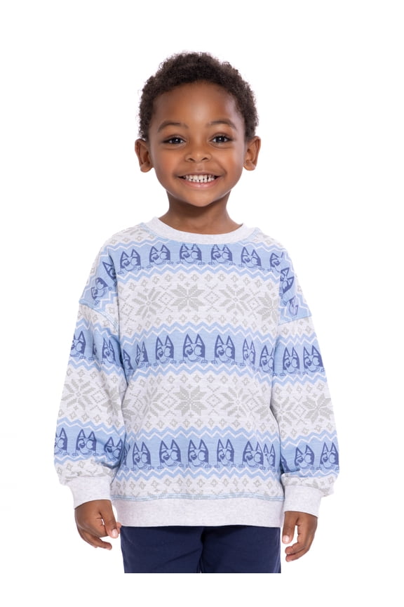 Toddler Holiday Graphic Long Sleeve Crewneck Sweatshirt, Sizes 12M-5T