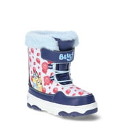 GROUND UP Bluey Toddler Kids Winter Boots with Faux Fur Trim