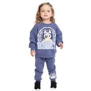 Bluey Toddler Girls Graphic Sweatshirt and Joggers Set, 2-Piece, Sizes 12M-5T