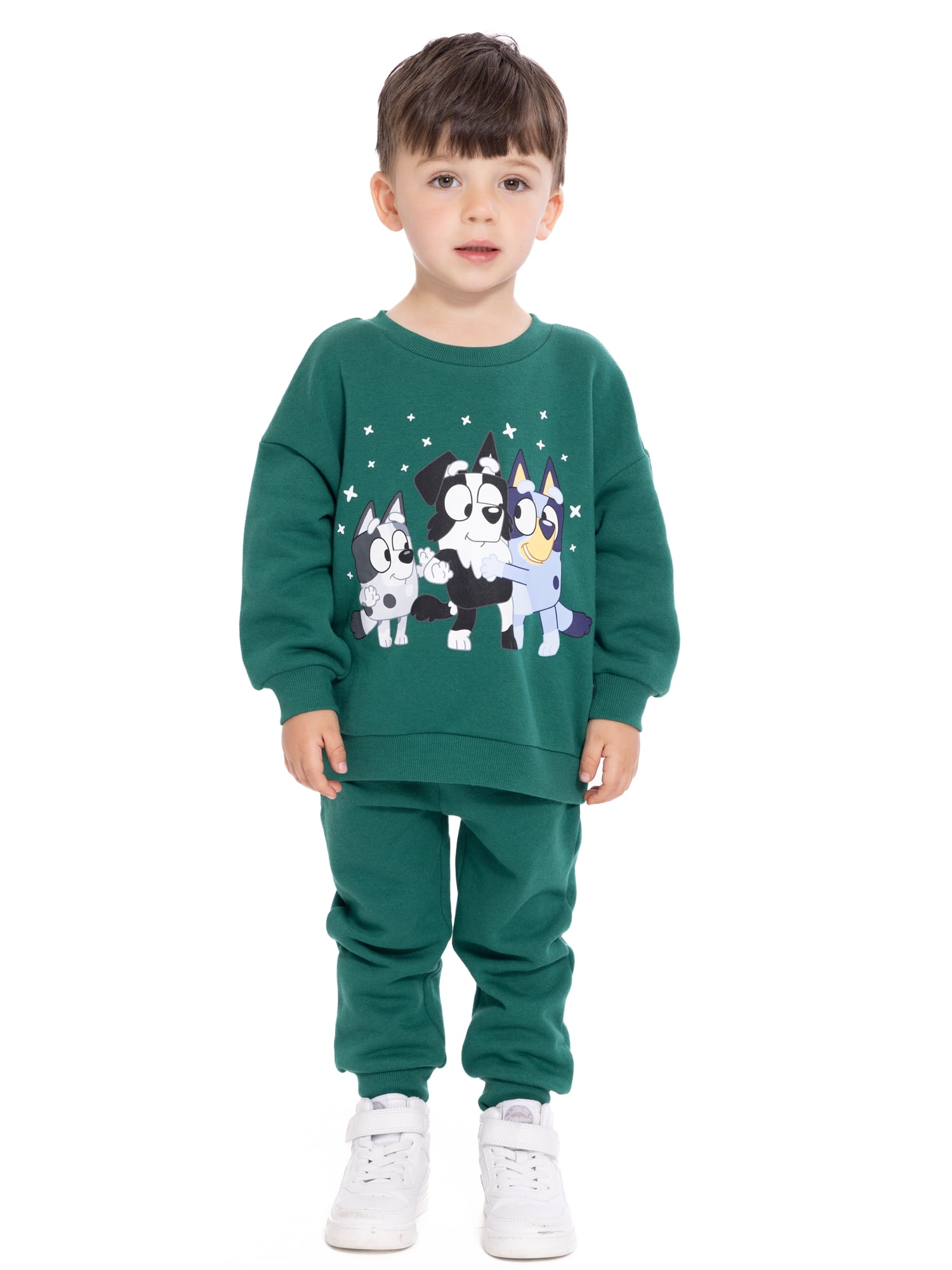 Walmart promo code:  Bluey Toddler Long Sleeve Graphic Crewneck with Matching Jogger Pant, 2 Piece Set, Sizes 12M-5T