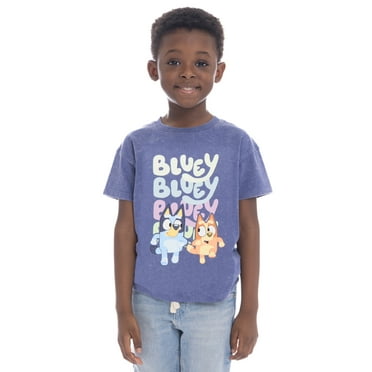 Bluey Toddler Short Sleeve Crewneck Tee, Sizes 12M-5T