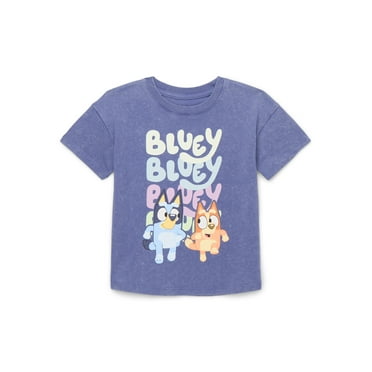 Bluey Toddler Short Sleeve Crewneck Tee, Sizes 12M-5T