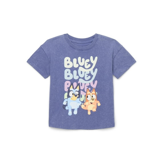 Bluey Toddler Short Sleeve Crewneck Tee, Sizes 12M-5T