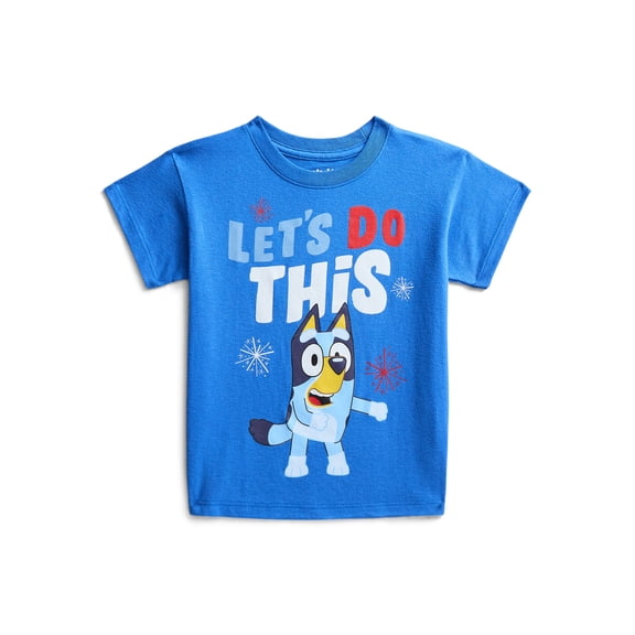 Bluey Toddler Graphic Americana Crewneck Tee with Short Sleeves, Sizes 12M-5T