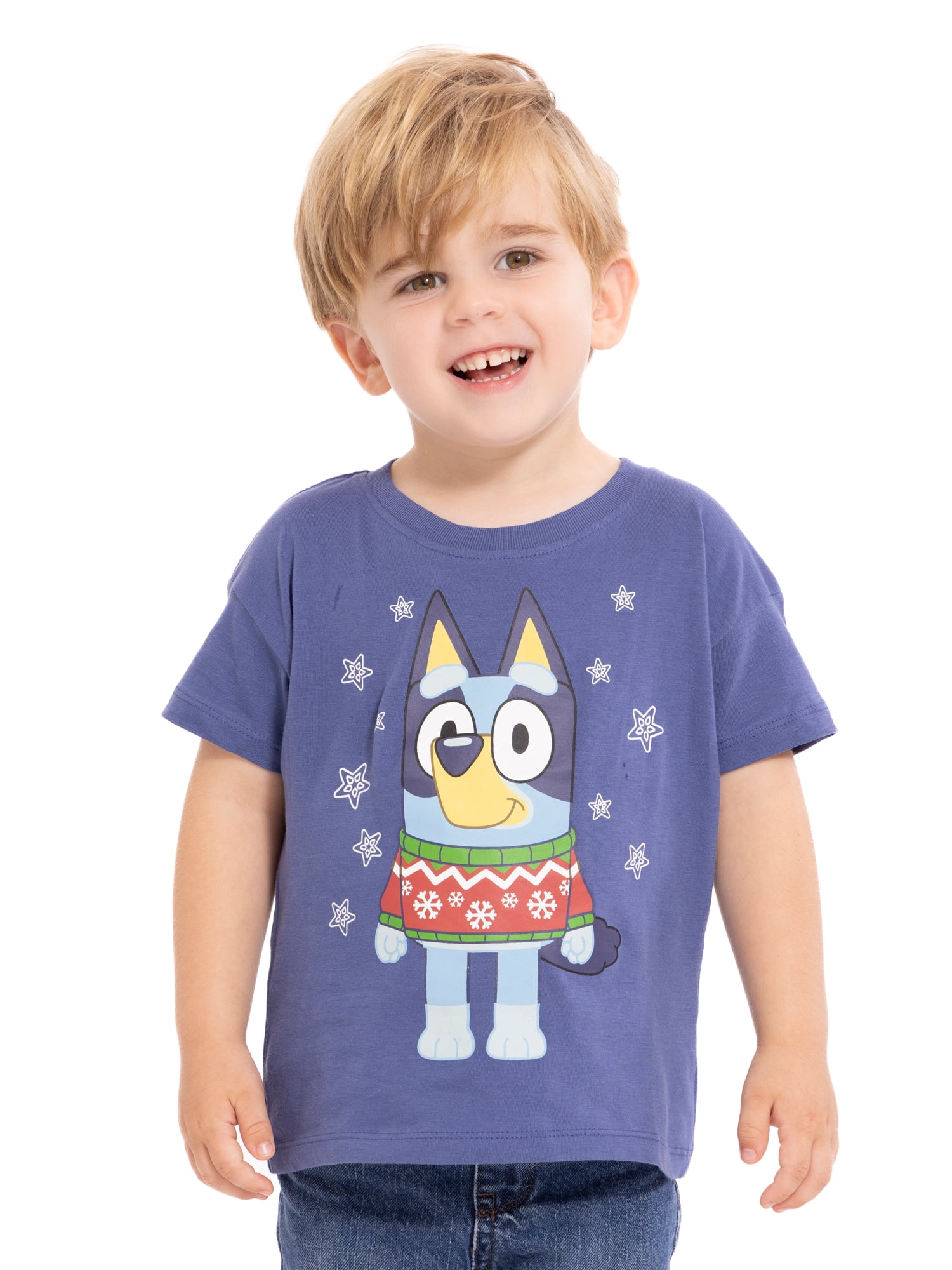 Bluey Toddler Short Sleeve Button Down Baseball Jersey Sizes 12M 5T