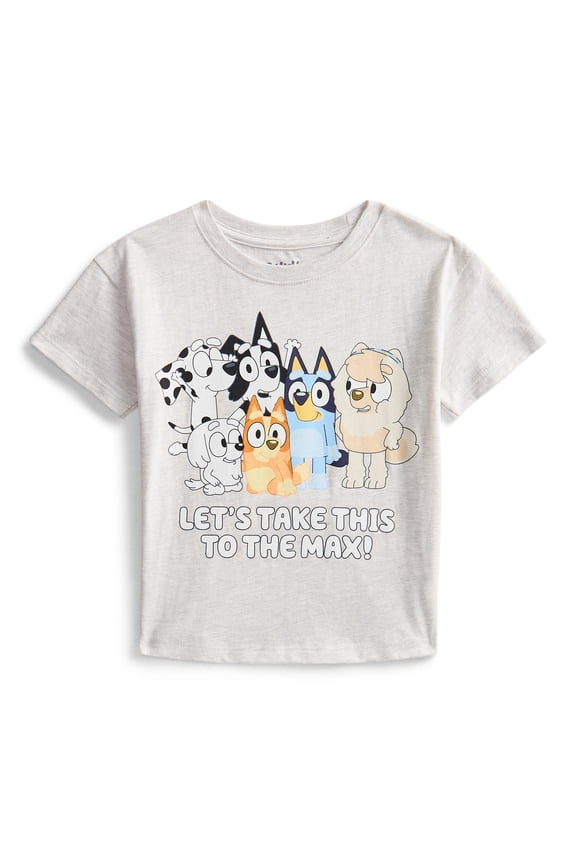 Bluey Toddler Graphic Crewneck Tee with Short Sleeves, Sizes 12M-5T