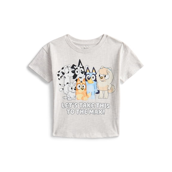 Bluey Toddler Graphic Crewneck Tee with Short Sleeves, Sizes 12M-5T