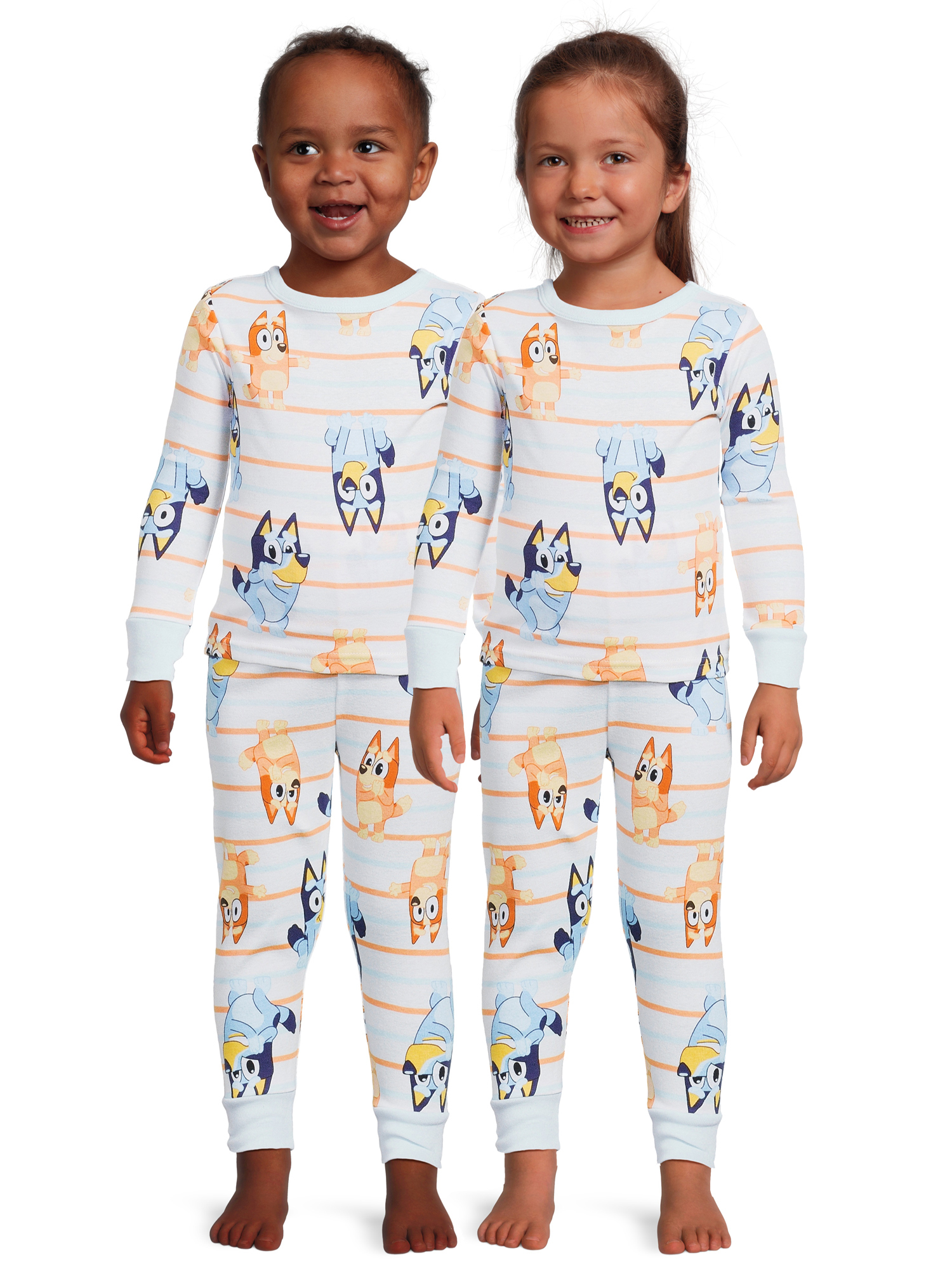 Bluey Toddler Unisex Long Sleeve Top and Pants, 2-Piece Pajama Set, Sizes 12M-5T - image 1 of 9