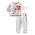 thumbnail image 1 of Valentine's Day Bluey Unisex Toddler Graphic Sweatshirt and Jogger Pants Set, 2-Piece, Sizes 12M-5T, 1 of 7