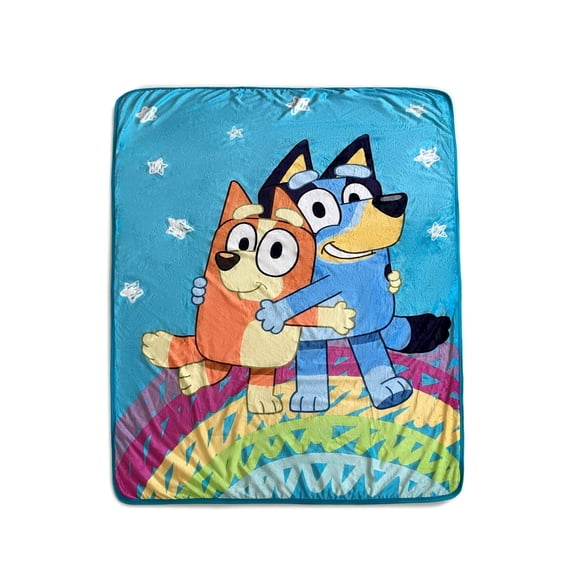 Bluey Togetherness Silk Touch Sherpa Throw Blanket