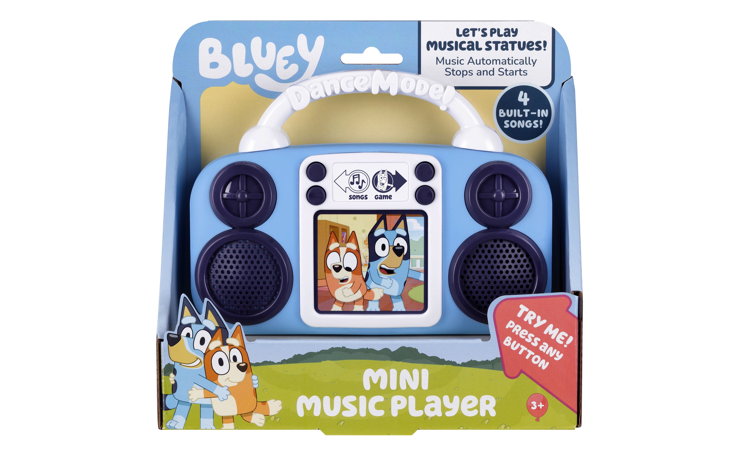 Bluey, Toy Music Player, Built-in Music - Featuring Bluey and Bingo, Blue, Battery Operated, Children Ages 3+