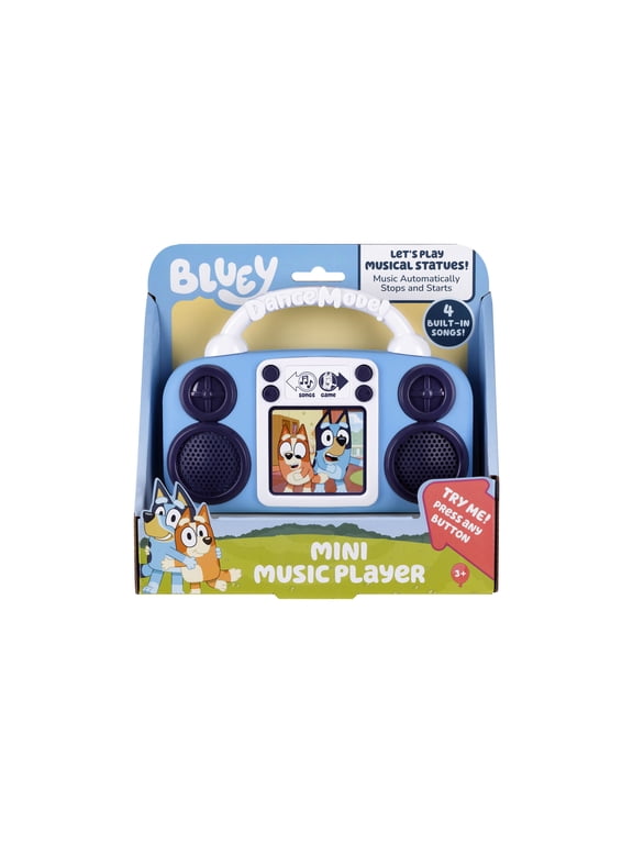 , Toy Music Player, Built-in Music - Featuring Bluey and Bingo, Blue, Battery Operated, Children Ages 3+