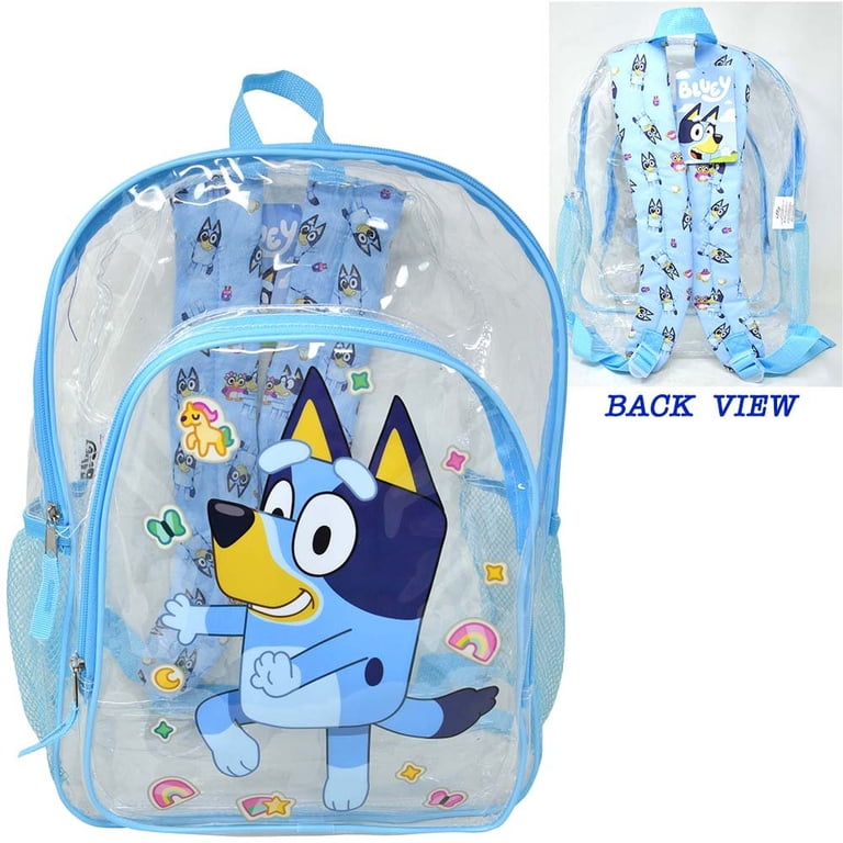 Kids Clear Backpack For School - 15 Inch Transparent Bookbag With Reflective Strips, Ages 3-8