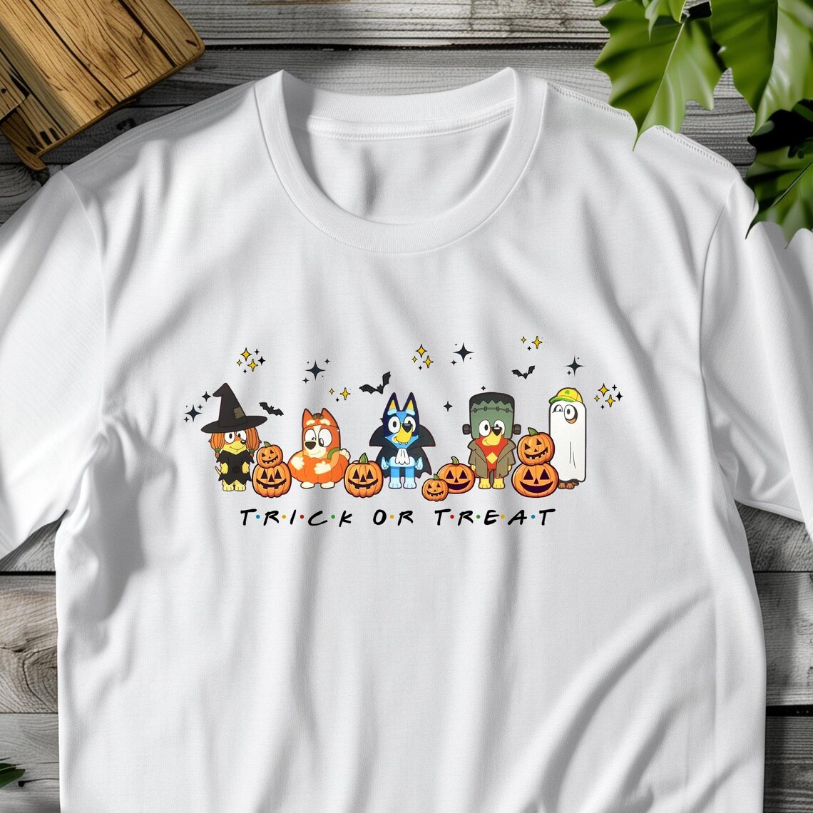 Bluey Trick Or Treat Shirt, Bluey Halloween Shirt, Bluey Friends Shirt