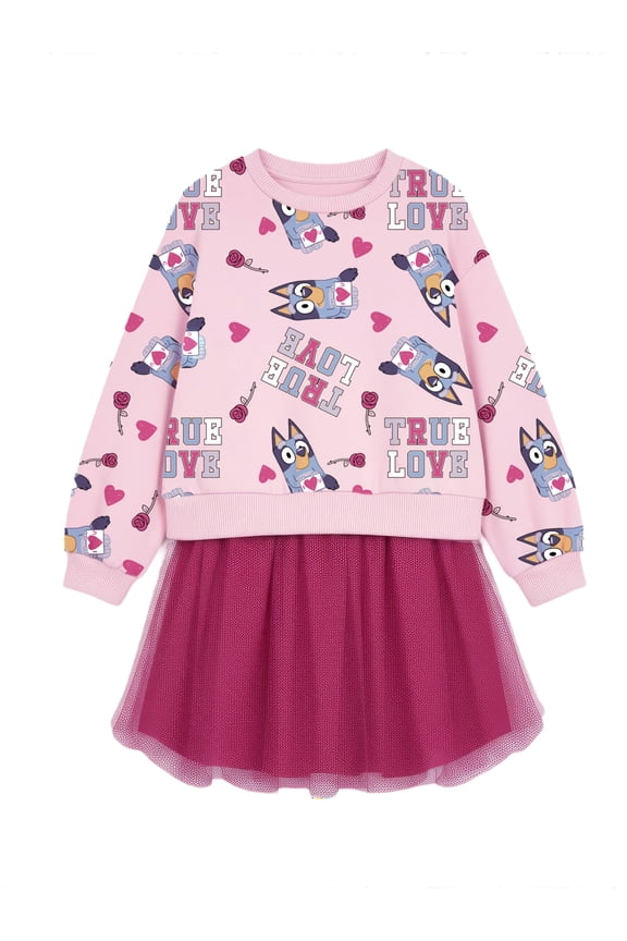 True Love Girls Sweatshirt Tutu Dress, Sizes 4-12