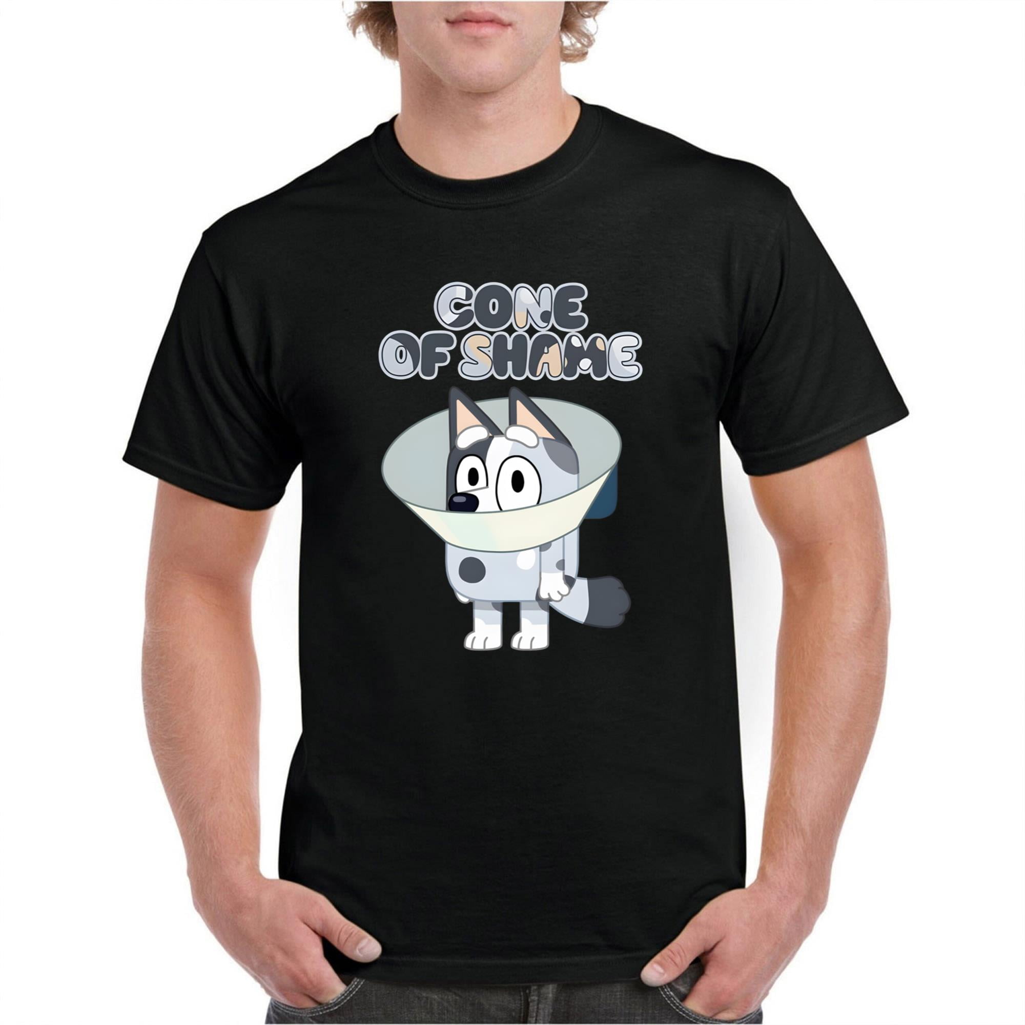 Bluey Tshirt-Muffin Cone Of Shame Bluey Family Shirt, Bluey Dog Cartoon