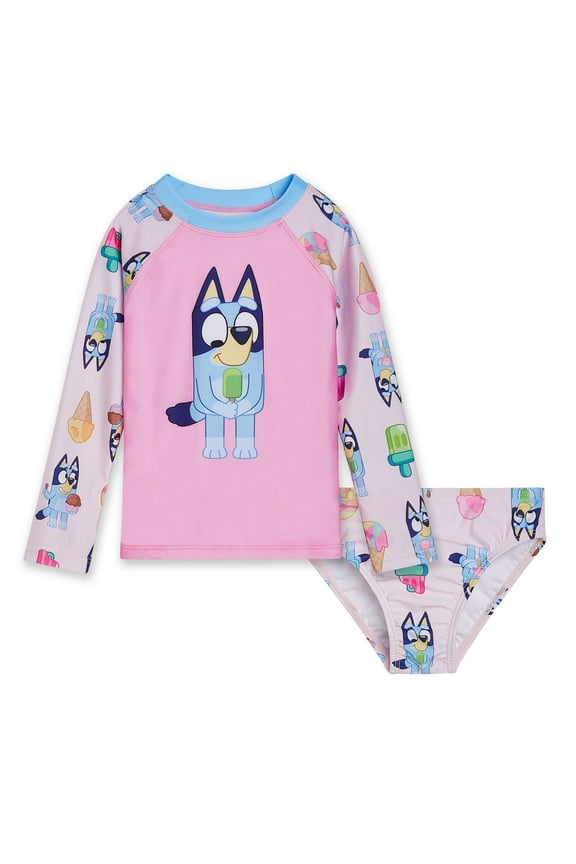 UPF 50+ Rash Guard and Bikini Bottom Toddler to Big Kid