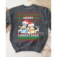 thumbnail image 1 of Bluey Ugly Christmas Sweatshirt, Bluey & Bingo Merry Christmas Shirt, Sand Color, Size M, 1 of 5