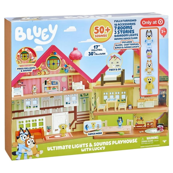 Bluey Ultimate Lights & Sounds Playhouse with Lucky Playset