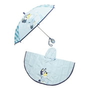 Bluey Umbrella and Poncho Bundle, Child, Blue
