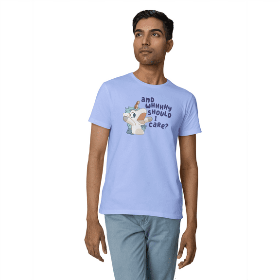 "Bluey" Unicorse Why should I care? Funny T-Shirt by Impressive Inks
