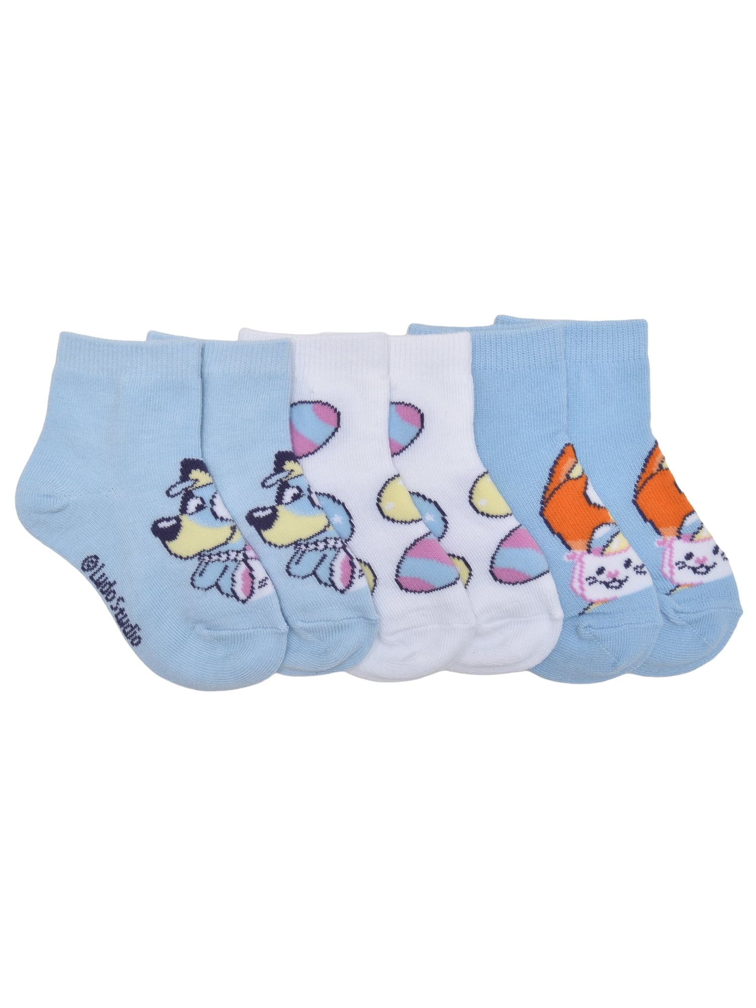 Character Toddler Ankle Easter Socks, 3-Pack, Sizes 12M-5T