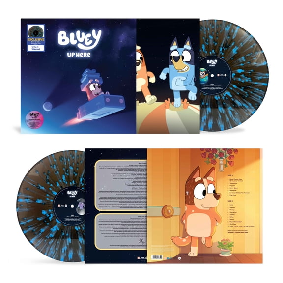 Bluey - Up Here - Walmart Exclusive Vinyl (Black and Blue Splatter Vinyl)