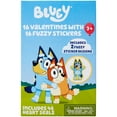 thumbnail image 1 of Bluey Valentine Exchange Cards with Fuzzy Stickers, Blue, Paper, Classroom, 16 Count, 1 of 6