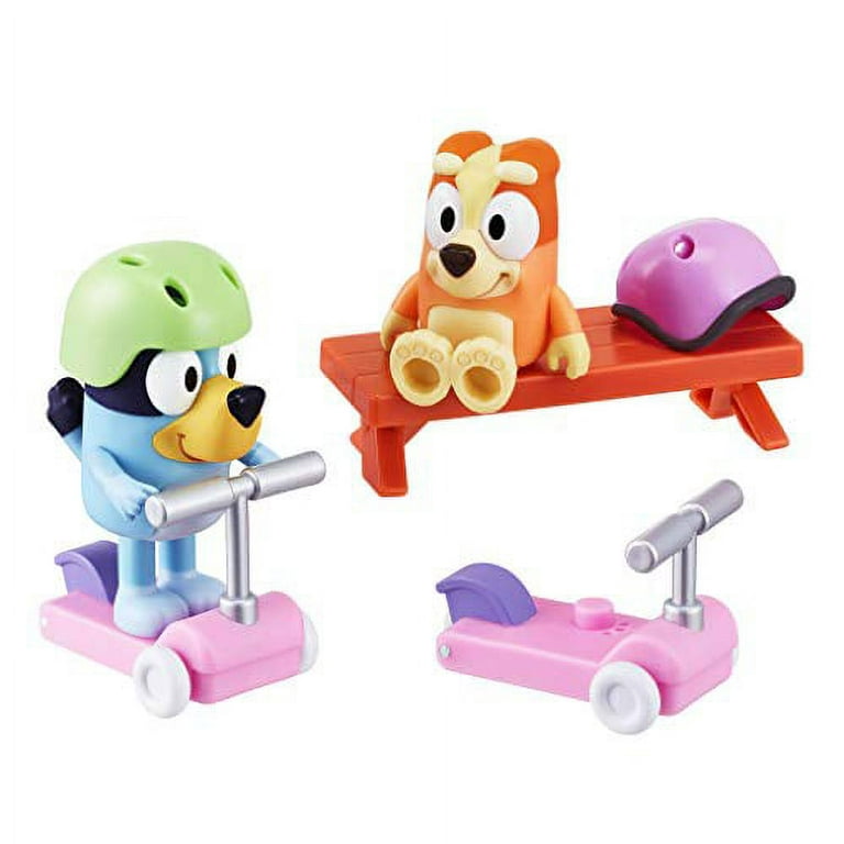 Bluey Vehicle 2-Pack, 2.5-3"" Bluey & Bingo Articulated Figures - Scooter  Time, Multicolor (13085) - Walmart.com