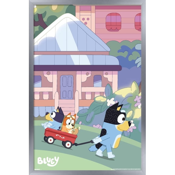 Bluey - Walking Wall Poster, 22.375" x 34" Framed