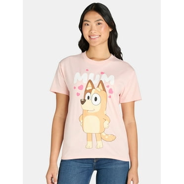 Bluey Women’s Chilli Graphic Tee with Short Sleeves, Sizes XXS-XXL