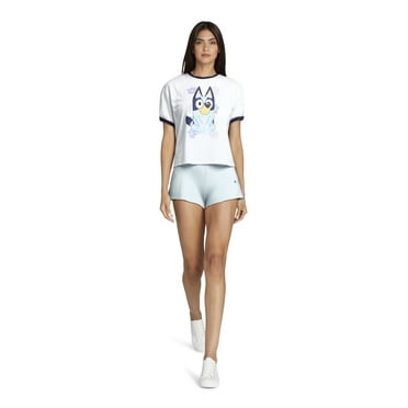 Bluey Women's Graphic Tee with Short Sleeves, Sizes XXS-XXL