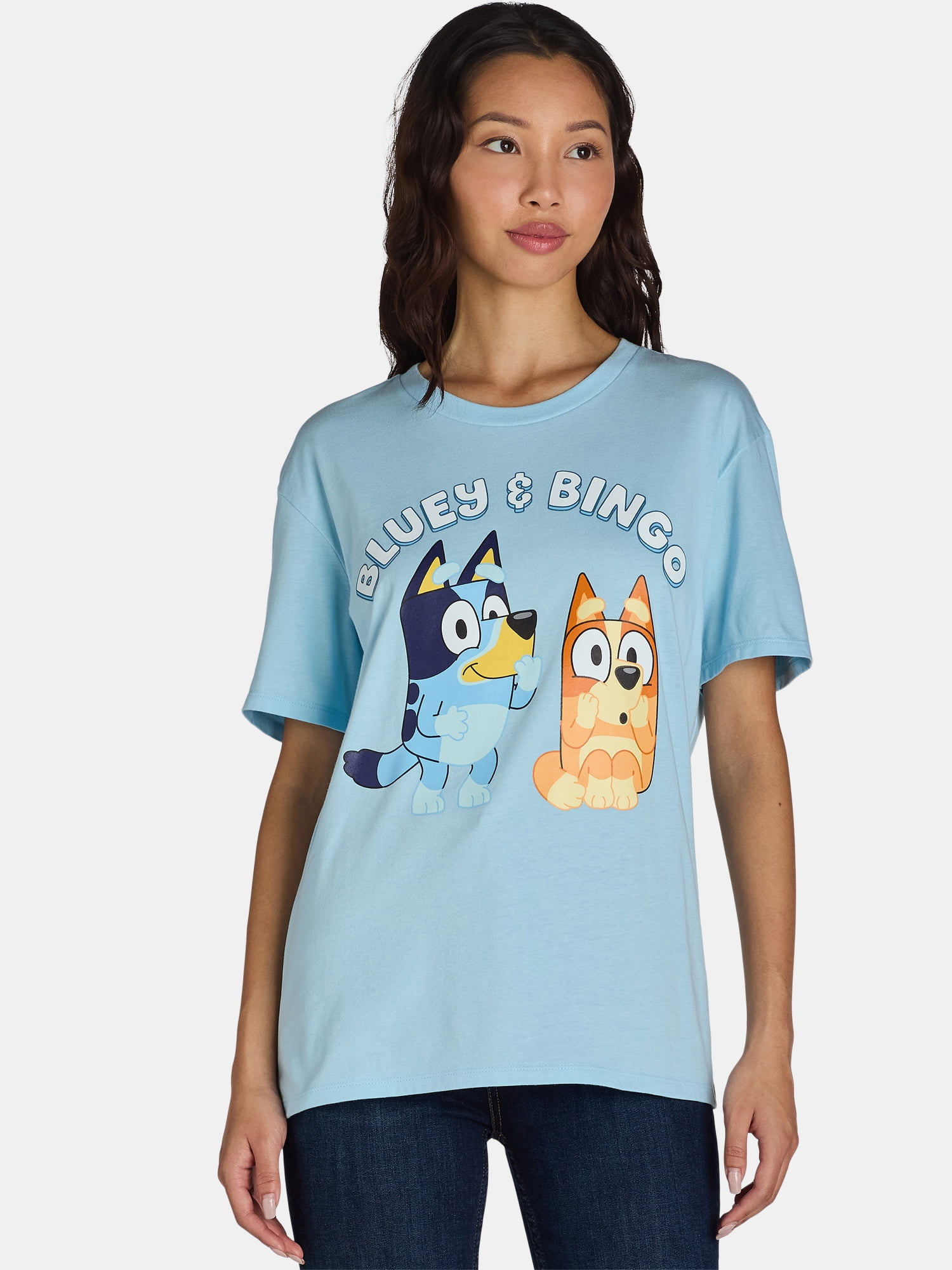 Bluey Print-Shirt Bluey Bingo Kinder Jungen Kurzarm T-Shirt Shirt Größe